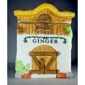 Vtg Spice Jar GINGER Country Kitchen Collection 1994 New House Cottage Core